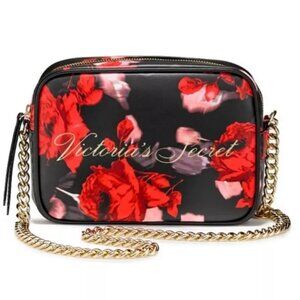 Victoria’s Secret Black Floral Crossbody Bag New with Tag